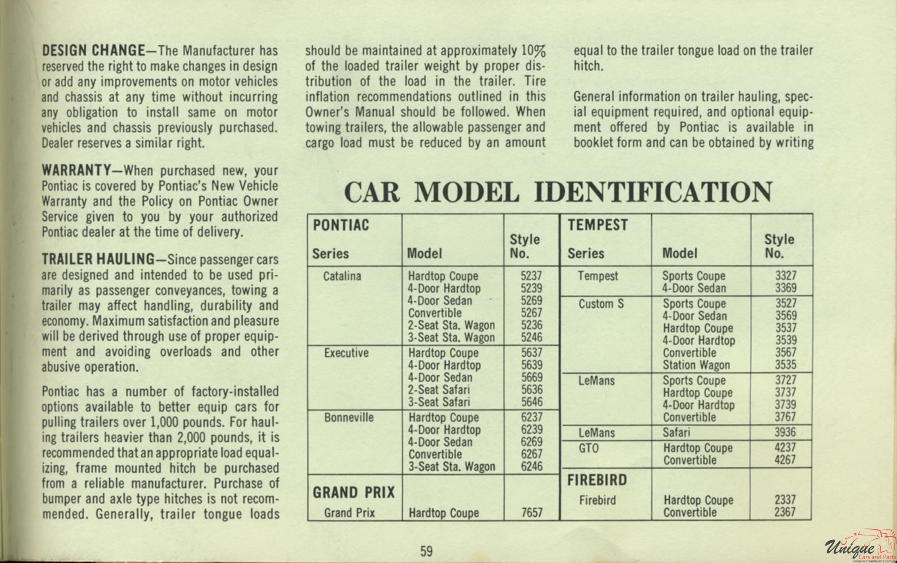 1969 Pontiac Owners Manual Page 15